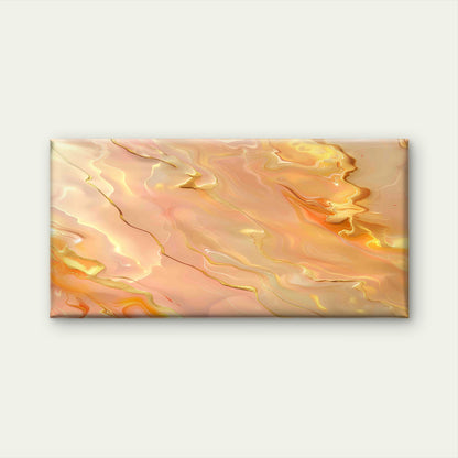Abstract Peach Metallic Art Wall Art Canvas Office Home Room Framed 120x60cm