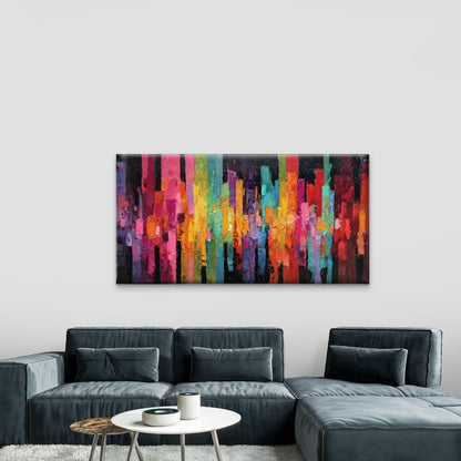 Urban Skyline Abstract Cityscap Wall Art Canvas Office Home Room Framed 120x60cm - Bella Home Decor