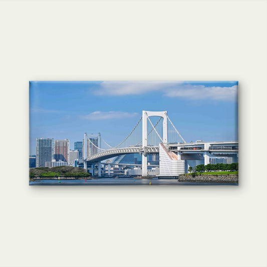 Rainbow Bridge Spanning Tokyo Wall Art Canvas Office Home Room Framed 120x60cm