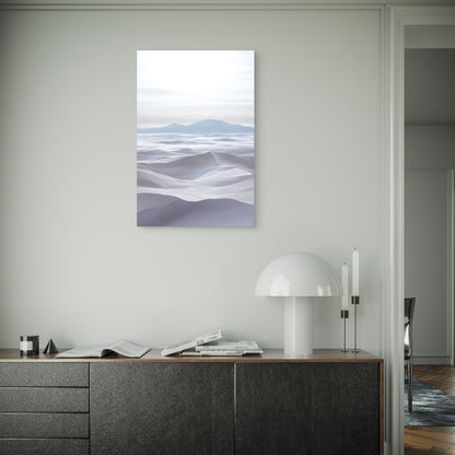 Modern Minimalist Foggy Desert Wilderness Sky 40x60cm Metal Print Ready to Hang