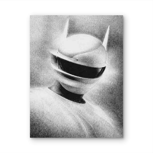 Futuristic Helmet 60x90cm Metal Print Ready to Hang