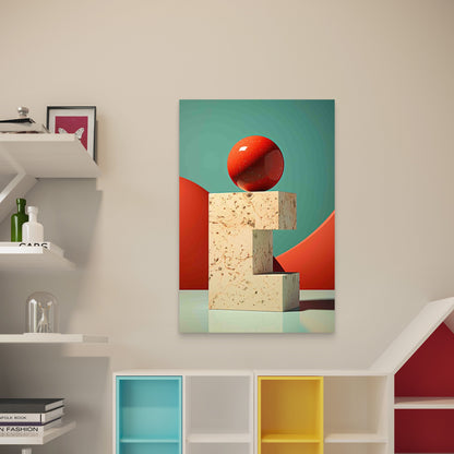Abstract Creative 3D Sphere 60x90cm Metal Print Ready to Hang