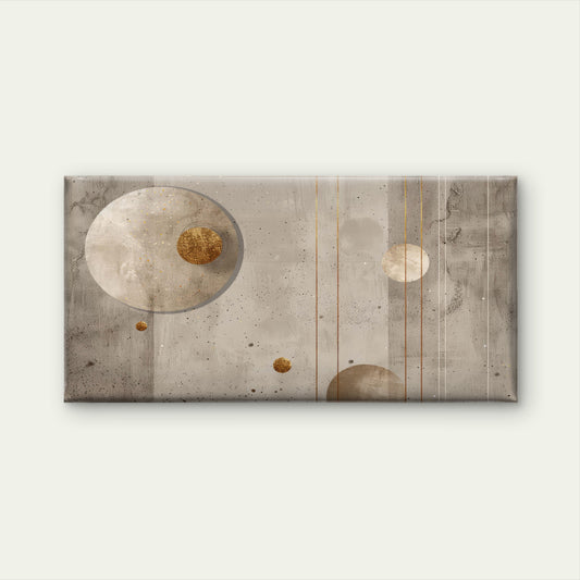 Golden Moons Quiet Alignment Wall Art Canvas Office Home Room Framed 120x60cm