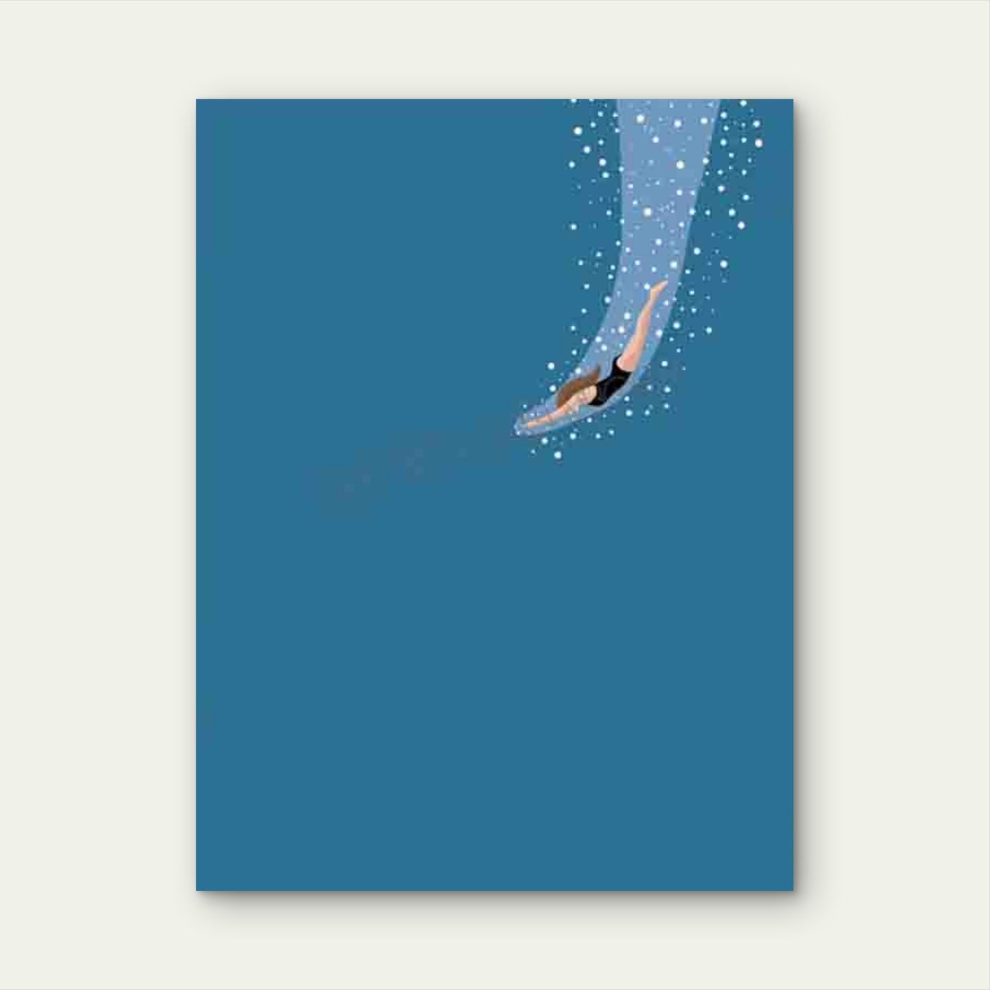 Retro Underwater Dive Artwork, 60x90cm Metal Print Ready to Hang - Bella Home Decor
