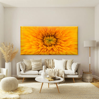 Vibrant Yellow Flower Bloom Wall Art Canvas Office Home Room Framed 120x60cm
