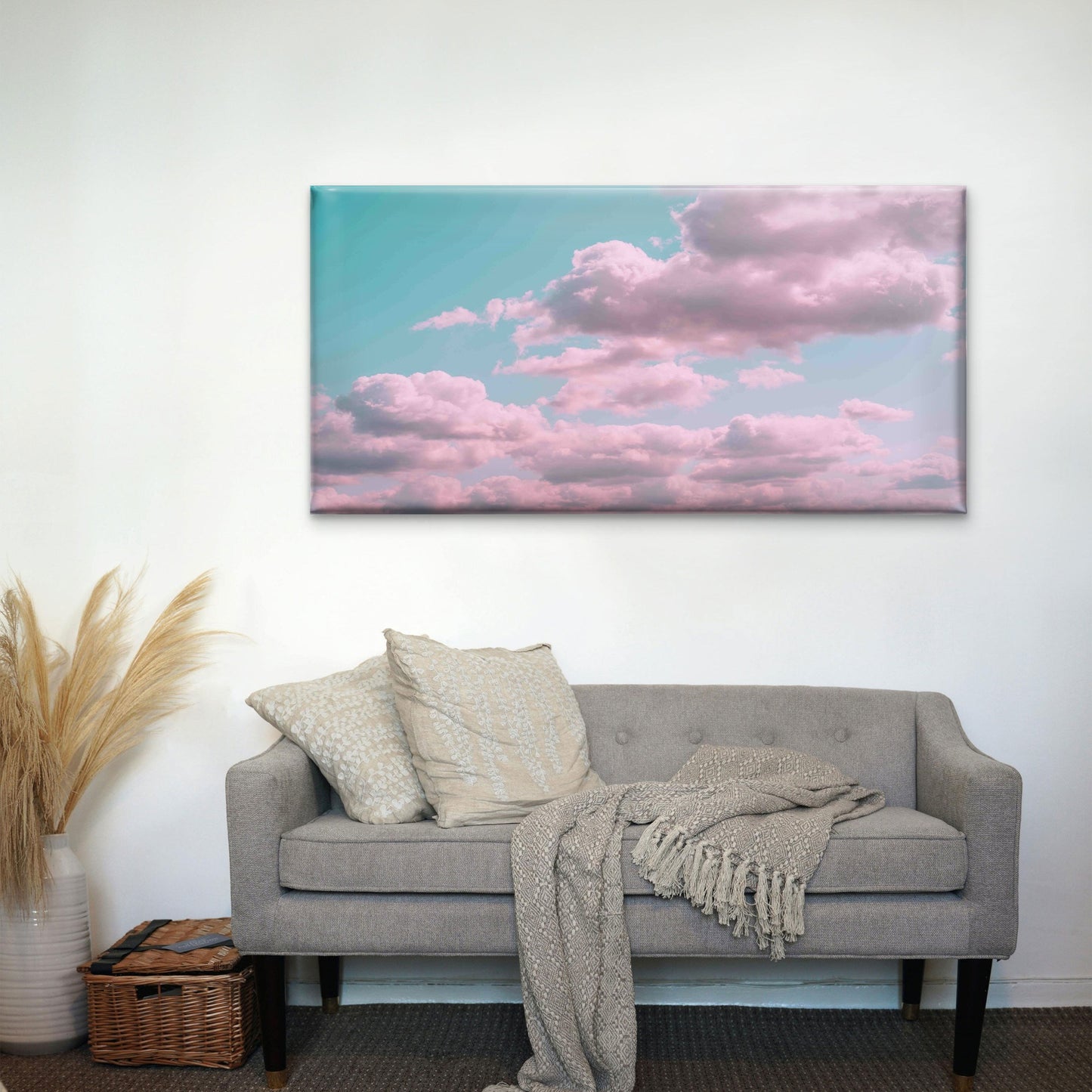 Inflatable Boat on Shoreline Wall Art Canvas Office Home Room Framed 120x60cm - Bella Home Decor