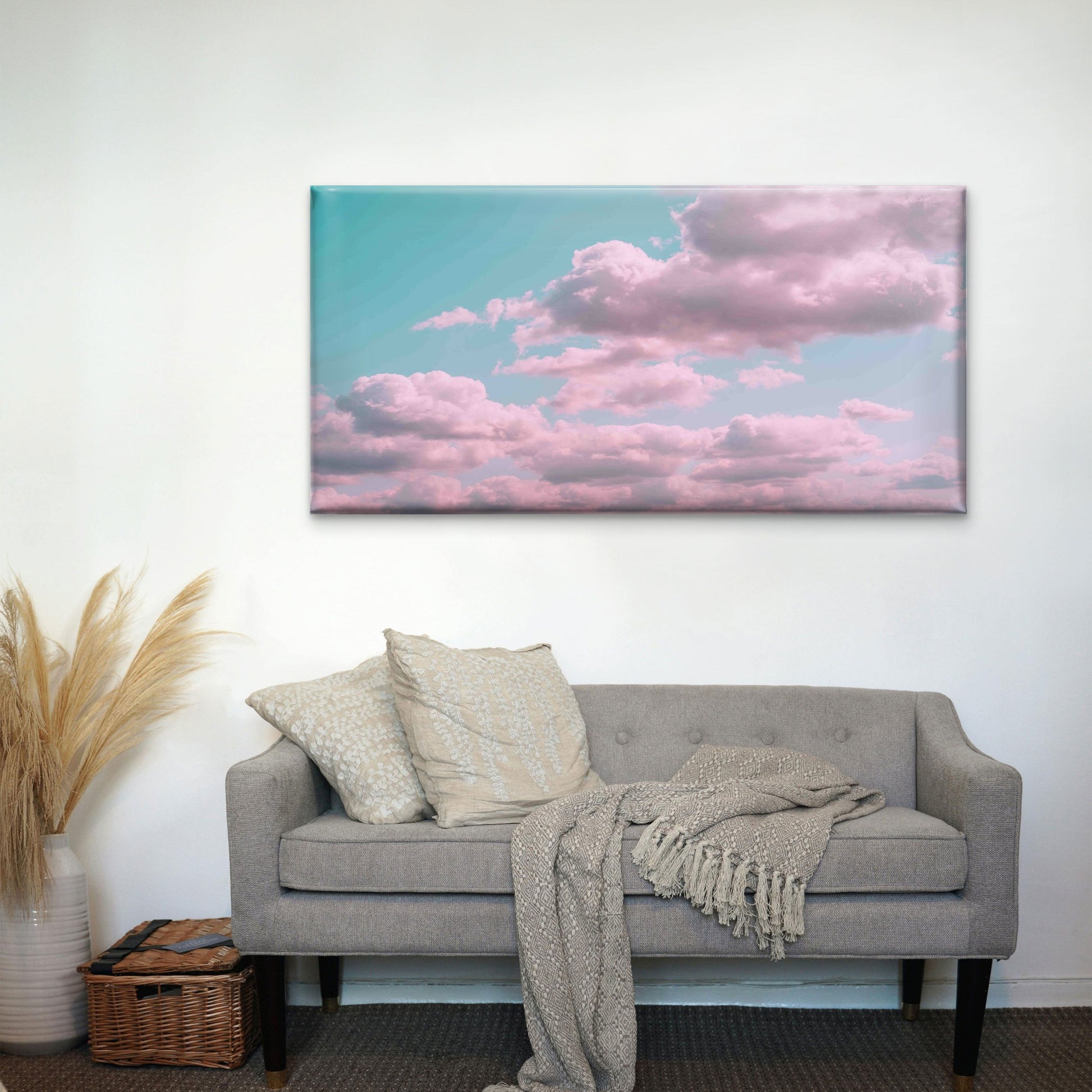 Inflatable Boat on Shoreline Wall Art Canvas Office Home Room Framed 120x60cm - Bella Home Decor