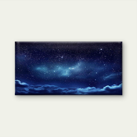 Dreamy Midnight Clouds Wall Art Canvas Office Home Room Framed 120x60cm