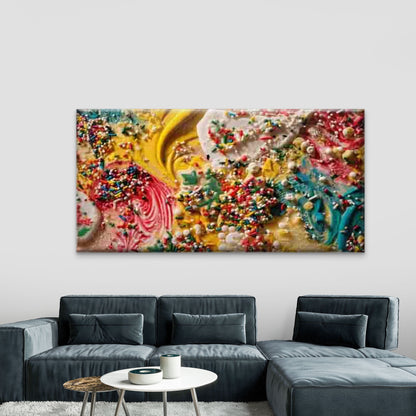 Colorful Frosting And Sprinkles Wall Art Canvas Office Home Room Framed 120x60cm
