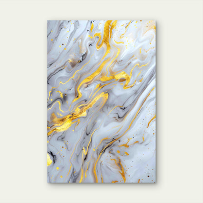 Gold Marble Swirl Texture 60x90cm Metal Print Ready to Hang