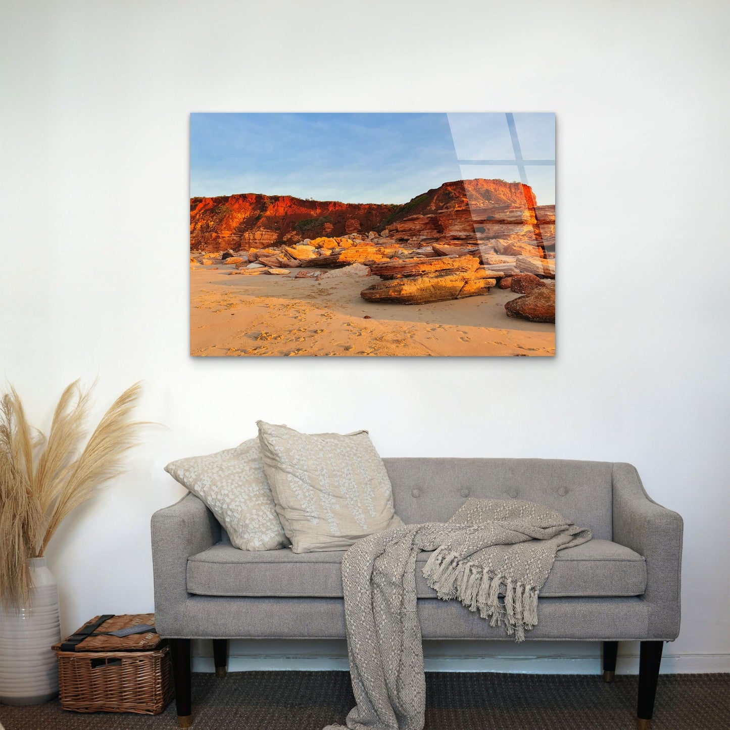 Gantheaume Point Broome Red Cliffs  Acrylic Glass Printing Wall Art Australian Made Quality