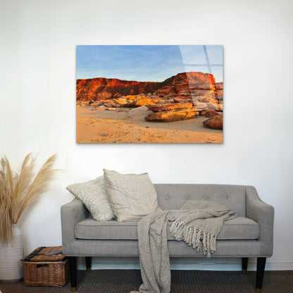 Gantheaume Point Broome Red Cliffs  Acrylic Glass Printing Wall Art Australian Made Quality