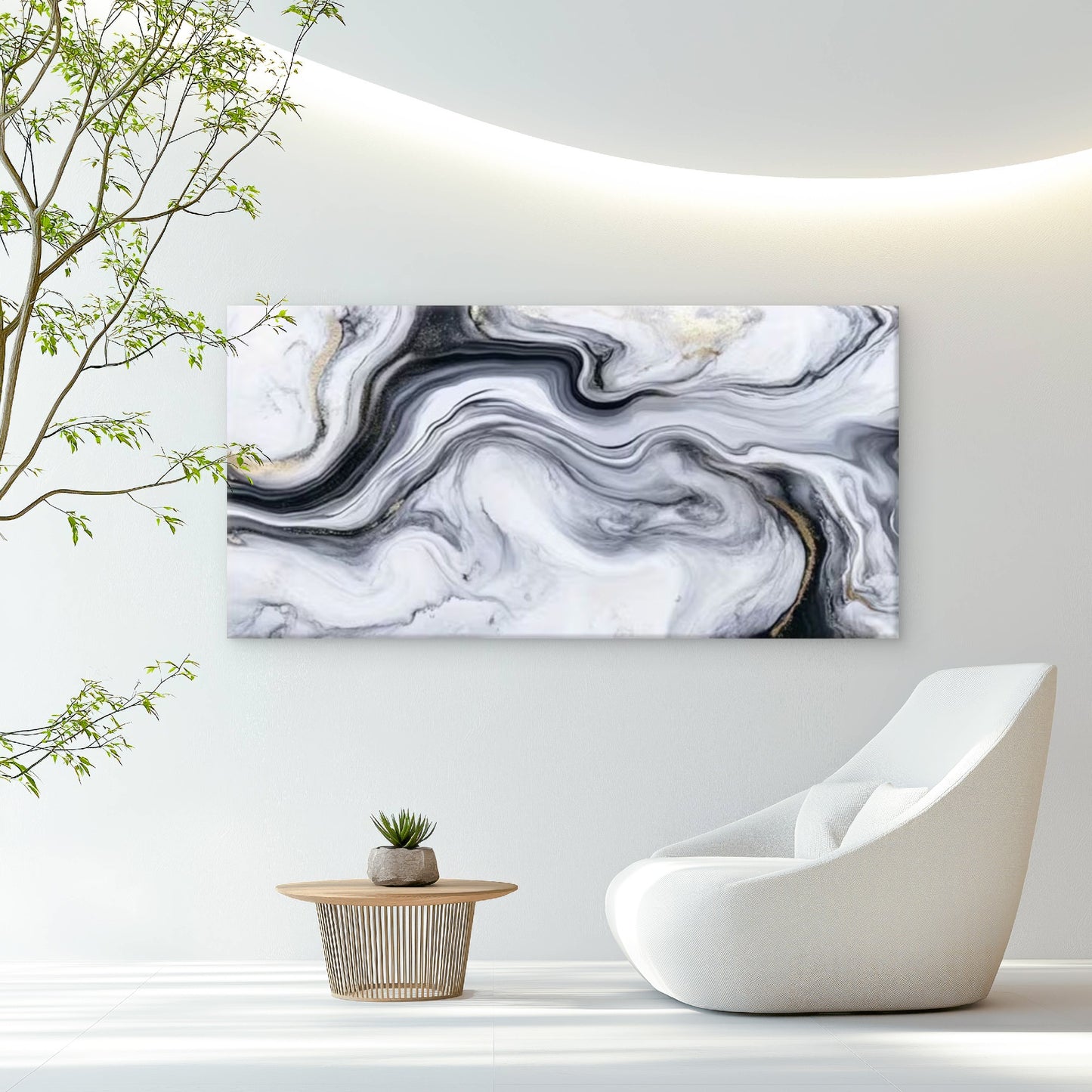 Abstract Marble Flow Art Wall Art Canvas Office Home Room Framed 120x60cm