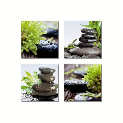 4pcs Zen Meditation Canvas  Wall Art Canvas Framed