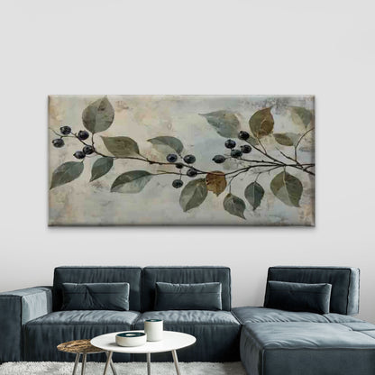 Botanical Illustration Wall Art Canvas Office Home Room Framed 120x60cm