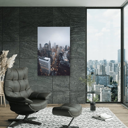 High Angle View Buildings City 40x60cm Metal Print Ready to Hang