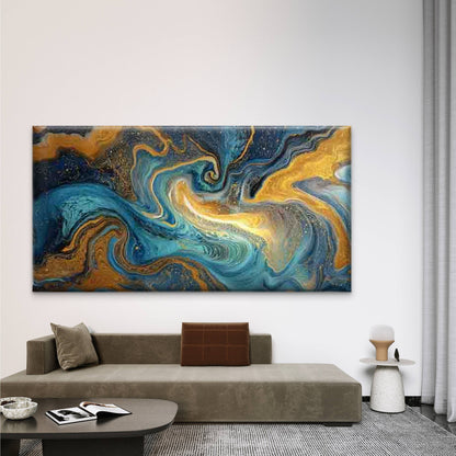 Abstract Swirling Designs Wall Art Canvas Office Home Room Framed 120x60cm