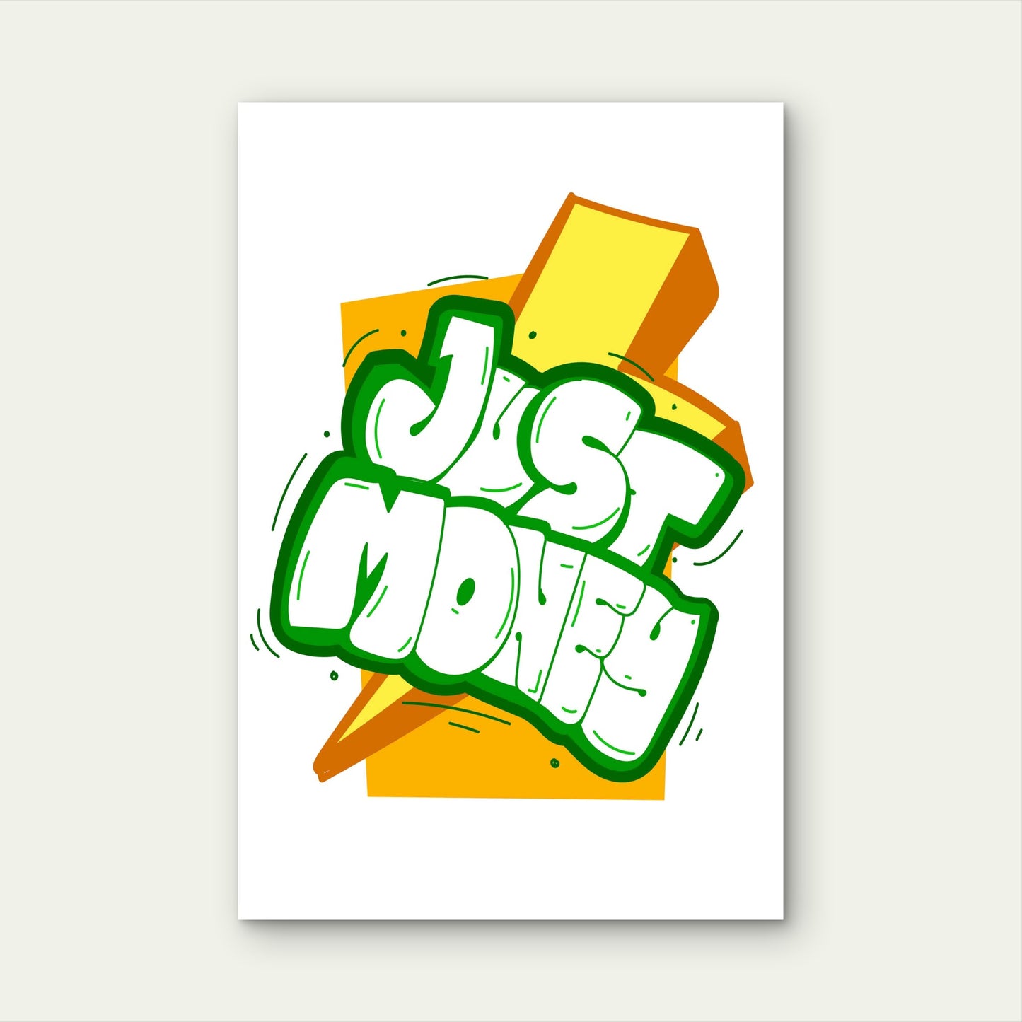 Just Money Doodle Pop Art 60x90cm Metal Print Ready to Hang