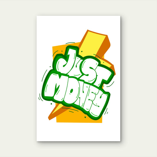 Just Money Doodle Pop Art 60x90cm Metal Print Ready to Hang