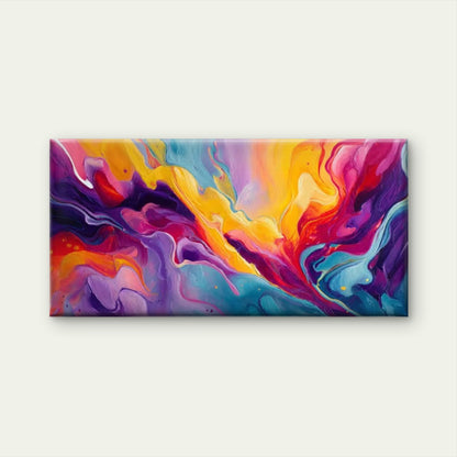 Abstract Splash Multicolor Wall Art Canvas Office Home Room Framed 120x60cm