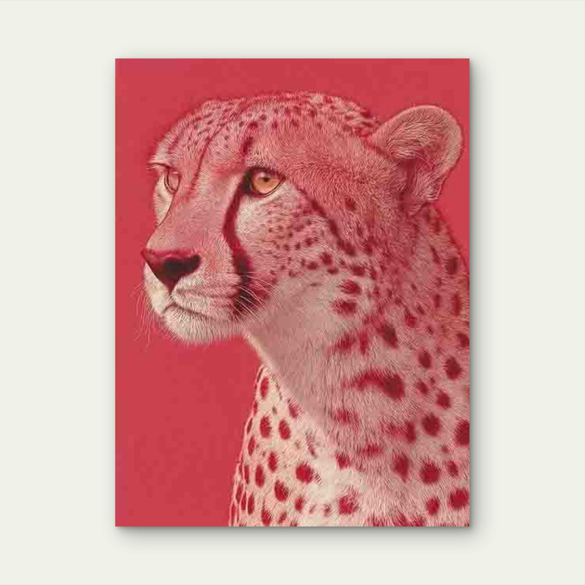 Pink Pastel Cheetah Metal Print Ready to Hang
