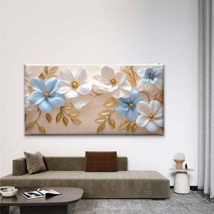 Modern Colorful Floral Wall Art Canvas Office Home Room Framed 120x60cm