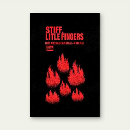 Burning Little Fingers Band Metal Print Ready to Hang