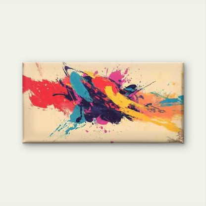 Abstract Color Splash Art Wall Art Canvas Office Home Room Framed 120x60cm