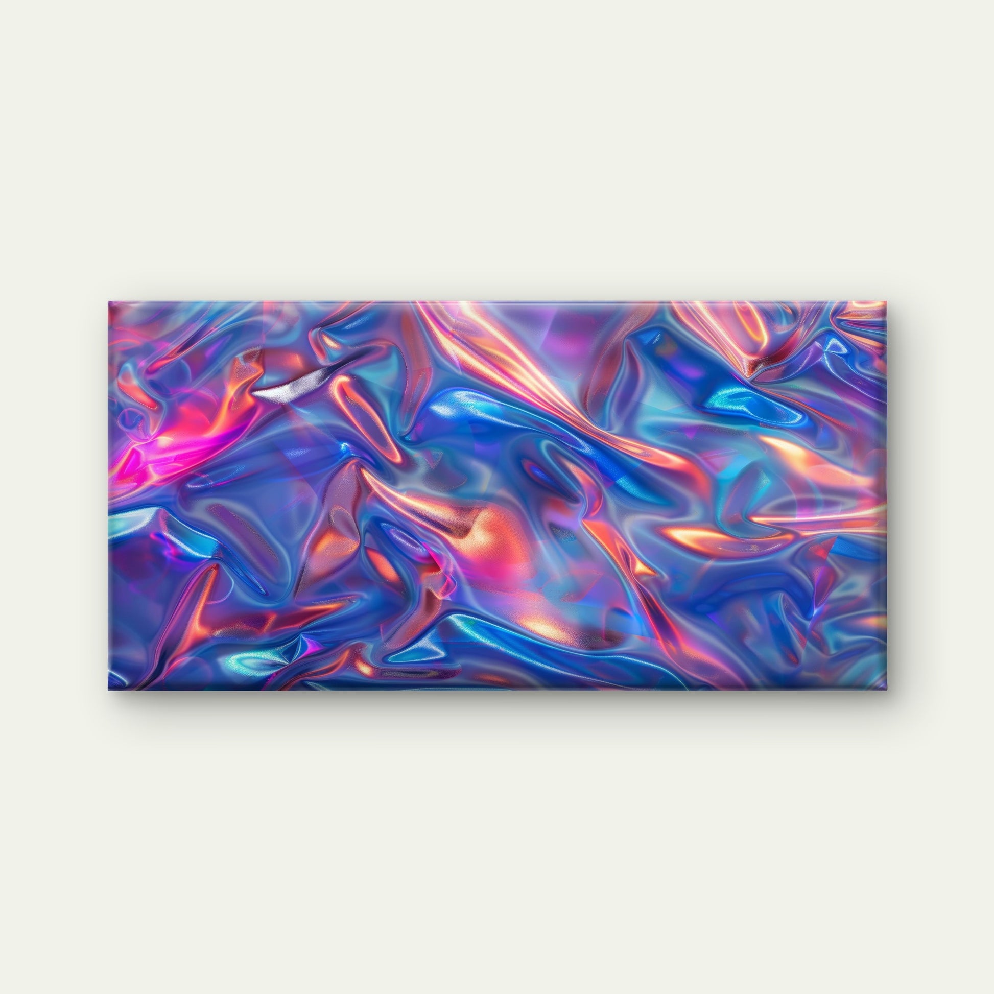 Iridescent Liquid Foil Texture Wall Art Canvas Office Home Room Framed 120x60cm - Bella Home Decor