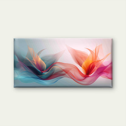 Abstract Flowing Ribbon Design Wall Art Canvas Office Home Room Framed 120x60cm - Bella Home Decor