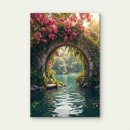 Secret Garden Path Fantasy Landscape 40x60cm Metal Print Ready to Hang