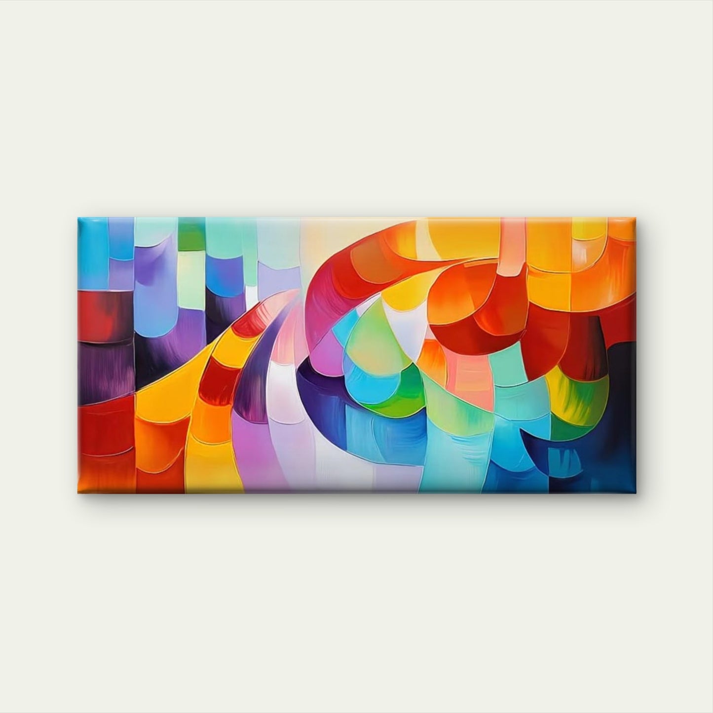 Abstract And Colorful Geometric Wall Art Canvas Office Home Room Framed 120x60cm - Bella Home Decor