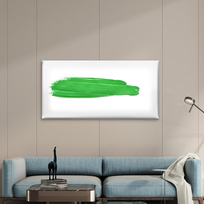 Abstract Green Chroma Brush Wall Art Canvas Office Home Room Framed 120x60cm - Bella Home Decor