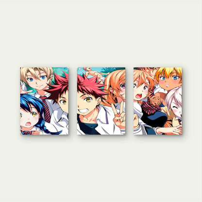 3pcs Culinary Academy Shonen Group Metal Print Ready to Hang Art
