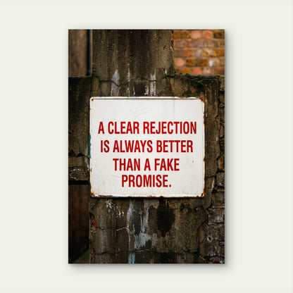 Sign with Inspirational Quote 60x90cm Metal Print Ready to Hang
