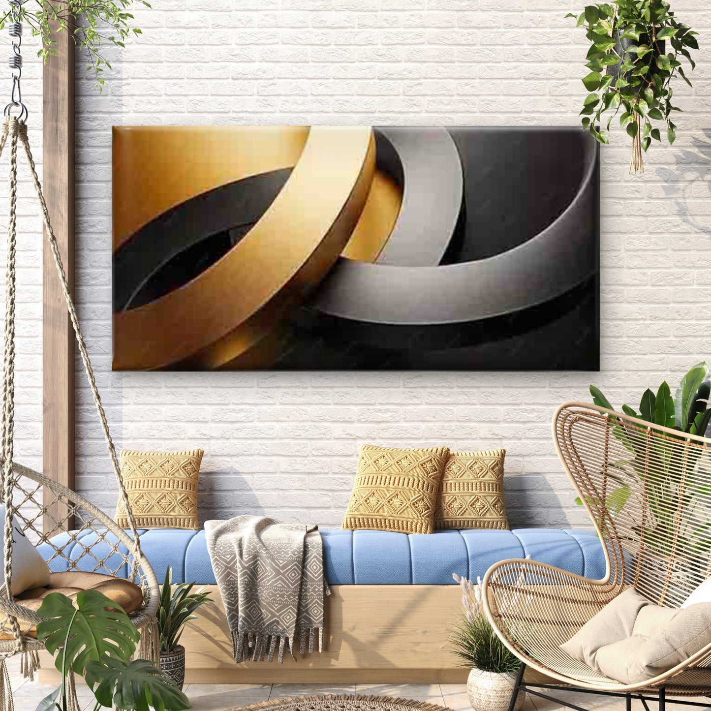 Abstract Modern Inch Artwork Wall Art Canvas Office Home Room Framed 120x60cm
