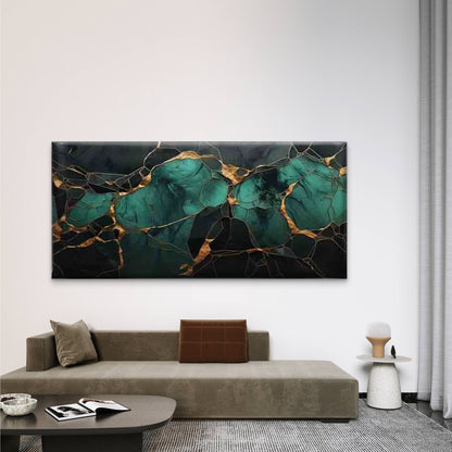 Golden Marble-like Abstract Wall Art Canvas Office Home Room Framed 120x60cm