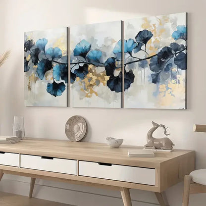 3pcs Modern Minimalist Abstract Leaf Art Flowers Wall Art Set Canvas Framed 40x60cm- High Quality Print 100% Australian Made Wall Canvas Ready to Hang