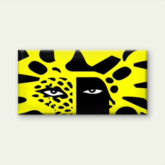 Bold Duality Of Face And Jaguar Wall Art Canvas Office Home Room Framed 120x60cm