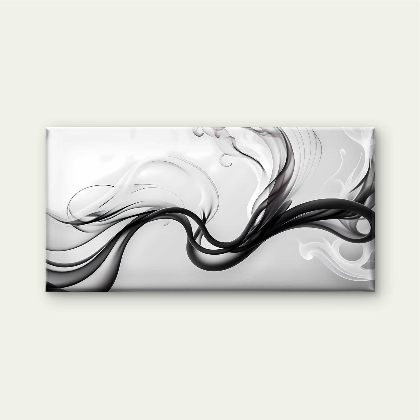 Abstract Flowing Smoke Art Wall Art Canvas Office Home Room Framed 120x60cm