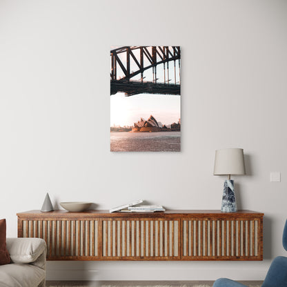 Sydney Harbour Bridge Opera 40x60cm Metal Print Ready to Hang