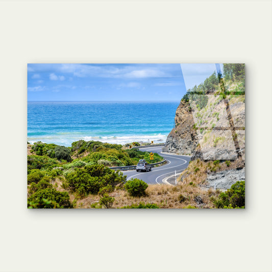 Great Ocean Road Driving Coast View Acrylic Glass Printing Wall Art Australian Made Quality