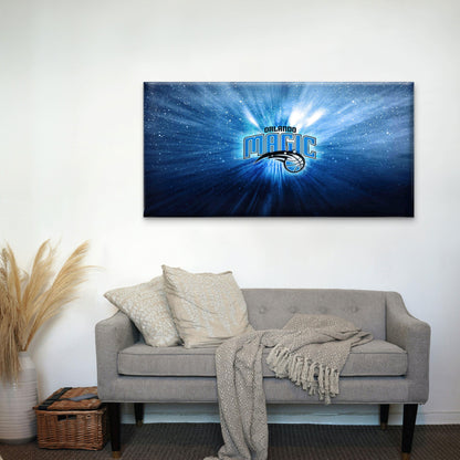 Cosmic Blue Basketball Wall Art Canvas Office Home Room Framed 120x60cm
