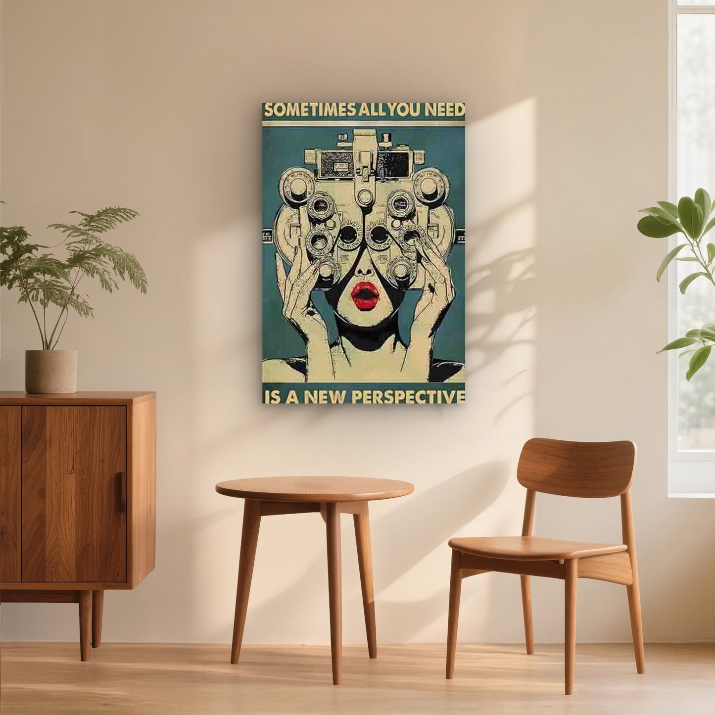 SOMETIMES ALL YOU NEED IS A NEW PERSPECTIVE 40x60cm Metal Print Ready to Hang - Bella Home Decor