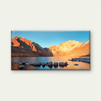 Convict Lake Mountain Sunset Wall Art Canvas Office Home Room Framed 120x60cm