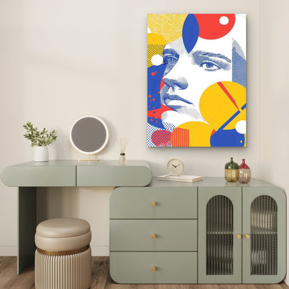 Vibrant Colorful Surreal Illustration 60x90cm Metal Print Ready to Hang