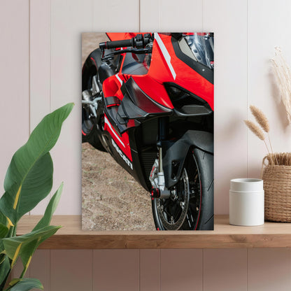 Ducati Panigale V4 Superbike Race Art 40x60cm Metal Print Ready to Hang