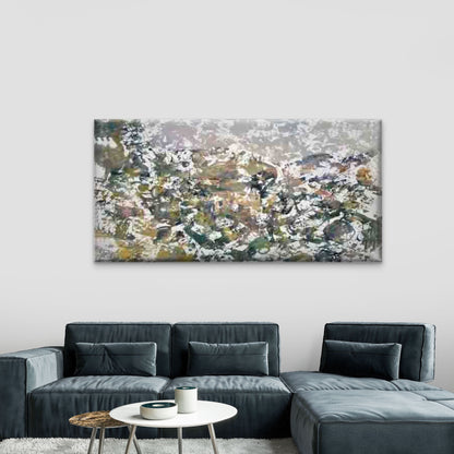 Elegant Floral and Foliage Wall Art Canvas Office Home Room Framed 120x60cm