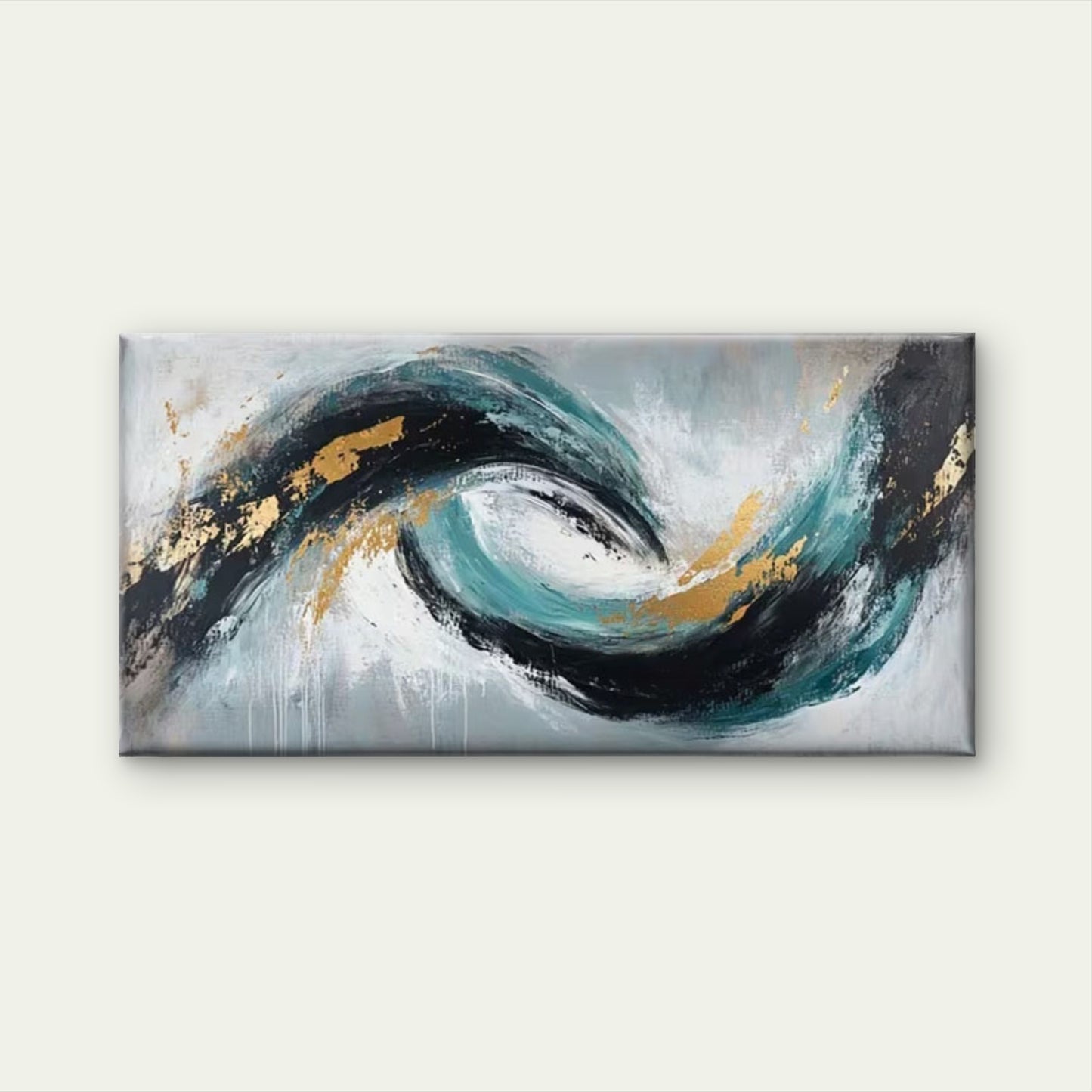 Dynamic Wave Decor Wall Art Canvas Office Home Room Framed 120x60cm