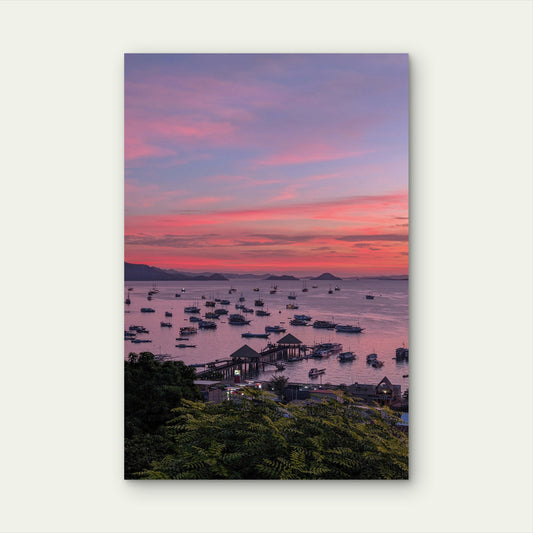 Sunset View In The City Of Labuan Bajo Indonesia 60x90cm Metal Print Ready to Hang
